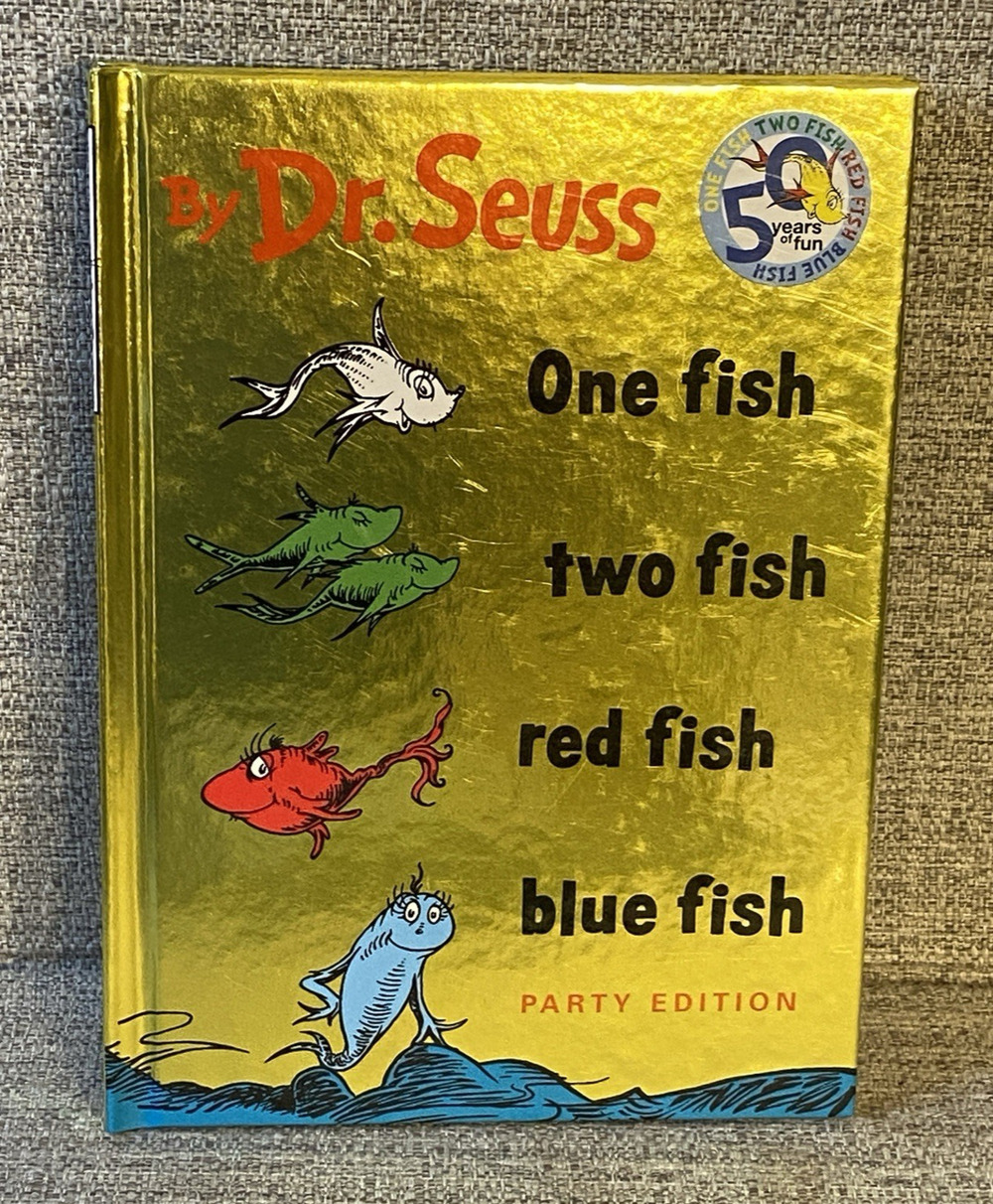 Dr. Seuss One Fish Two Fish Red Fish Blue Fish 50th Party Edition HC